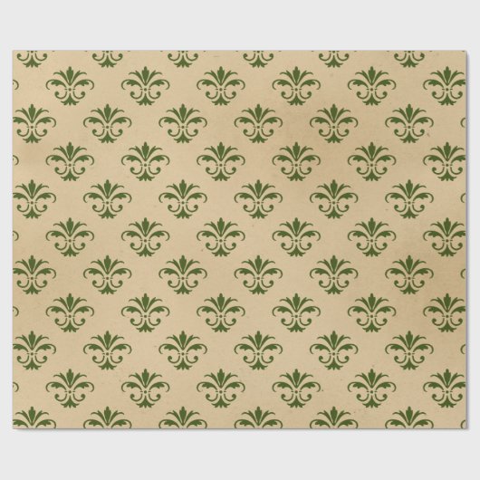 Mooie groene kerst cadeaupapier (Vlak)