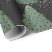 Mooie groene kerstboomschilderingen cadeaupapier (Rol Hoek)