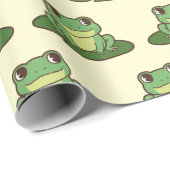 Mooie groene kikker feest inpakpapier (Rol Hoek)