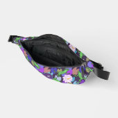 Mooie Groene Kikkers Paarse Monogram Fanny Pack Heuptasje (Open)