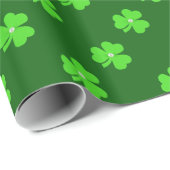 Mooie groene klaver voor St. Patrick's dag Cadeaupapier (Rol Hoek)