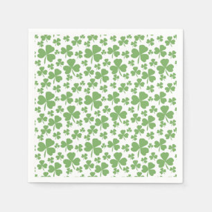 Mooie groene klaverpatroon servet