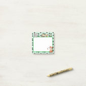 Mooie Groene kleur met poten schattige kittens Post-it® Notes (Op bureau)