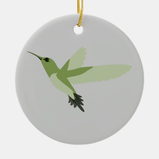 Mooie groene kolibrie keramisch ornament (Voorkant)