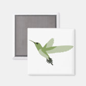 Mooie groene kolibrie magneet (Voorkant / Achterkant)