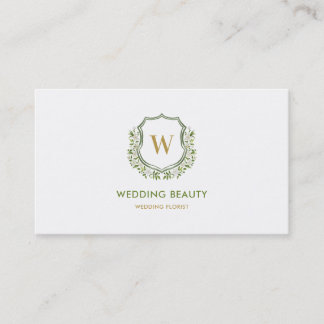 Mooie Groene Kreeft Floral Lijst Monogram Visitekaartje
