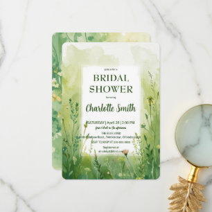 Mooie groene lente bloem boeket wilde bloemen bedankkaart