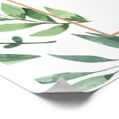 Mooie groene lepel van bladeren poster (Hoek)