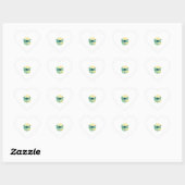 Mooie groene libel Waterverf Art Insect Lo Hart Sticker (Vel)