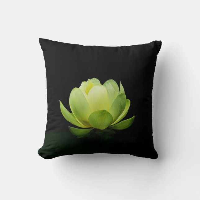 Mooie Groene Lotus, Zen Kussen (Voorkant)