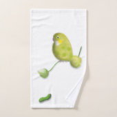 Mooie groene Lovebird handdoeken set (Handdoek)