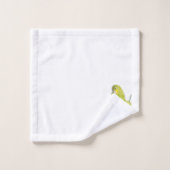 Mooie groene Lovebird handdoeken set (Wasdoekje)
