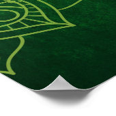 Mooie groene Mandala met Quote Poster (Hoek)