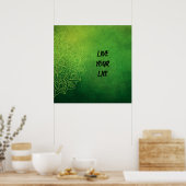 Mooie groene Mandala met Quote Poster (Keuken)