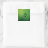 Mooie groene Mandala met Quote Vierkante Sticker (Tas)