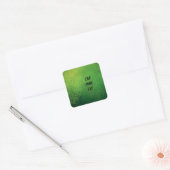 Mooie groene Mandala met Quote Vierkante Sticker (Envelop)