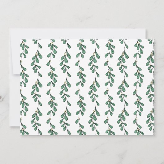 Mooie groene Mistletoe Merry, gehuwd kerstfeest Bedankkaart (Achterkant)