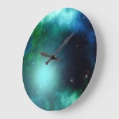 Mooie groene nebula gevuld met sterren grote klok (Hoek)