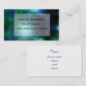 Mooie groene nebula gevuld met sterren visitekaartje (Voorkant / Achterkant)