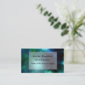 Mooie groene nebula gevuld met sterren visitekaartje (Staand voorkant)