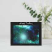 Mooie groene nevel verjaardag briefkaart (Staand voorkant)