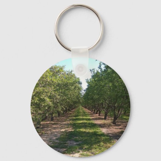 Mooie groene neverending Orchard Row Sleutelhanger (Voorkant)
