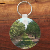 Mooie groene neverending Orchard Row Sleutelhanger (Voorkant)