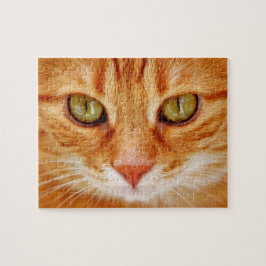Mooie groene Oranje tijgerkat Legpuzzel