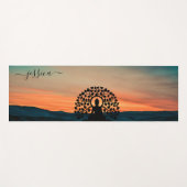 Mooie Groene Oranje Zonsondergang Boeddha Aangepas Yogamat (Voorkant (horizontaal))