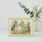 Mooie groene  paaseieren feestdagenkaart (Staand voorkant)