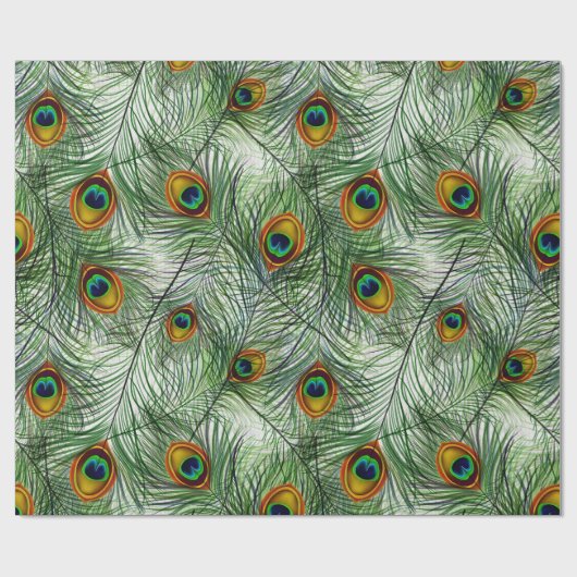Mooie groene Peacock-doether Cadeaupapier (Vlak)