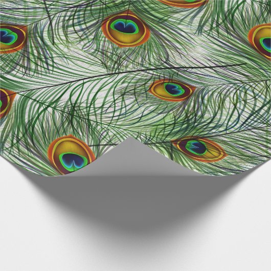 Mooie groene Peacock-doether Cadeaupapier (Hoek)
