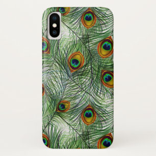 Mooie groene Peacock-doether iPhone X Hoesje