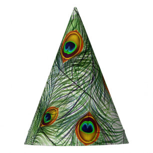 Mooie groene Peacock-doether Feesthoedjes