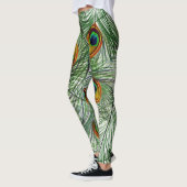 Mooie groene Peacock-doether Leggings (Links)