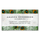 Mooie groene Peacock-doether Magnetisch Visitekaartje (Voorkant)