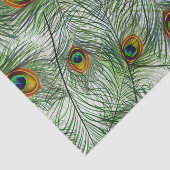 Mooie groene Peacock-doether Tissuepapier (Detail)