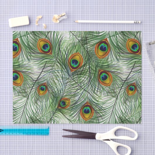 Mooie groene Peacock-doether Tissuepapier (Craft)