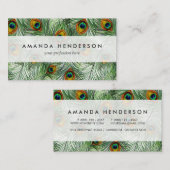 Mooie groene Peacock-doether Visitekaartje (Voorkant / Achterkant)