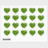 Mooie groene plant hart sticker (Vel)