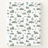 Mooie Groene Recycling Truck Kinderen Voertuig Sch Notitieboek (Achterkant)