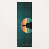 Mooie groene retro zonsondergang Mandala aangepast Yogamat (Voorkant)