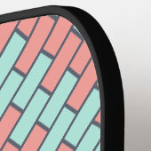 Mooie groene roze baksteen Pro Pickleball Paddle (Links Detail)
