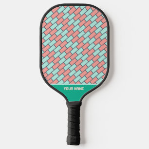 Mooie groene roze baksteen Pro Pickleball Paddle