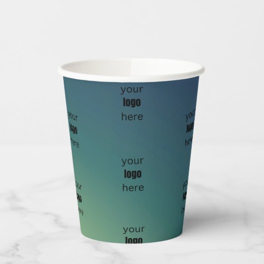 Mooie groene schaduw met elegante gradiënt papieren bekers (Links)