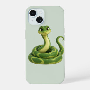 Mooie Groene Slang Mooie Slang Kunst Phonehoesje iPhone 15 Case