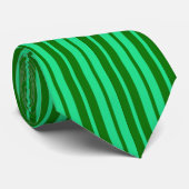 Mooie groene stijlvolle strepenpatroonontwerp stropdas (Opgerold)