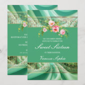 Mooie groene Sweet Sixteen uitnodiging (Voorkant / Achterkant)