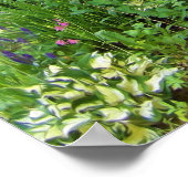 Mooie groene tuinaanleg met Hostas Poster (Hoek)