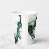 Mooie groene turquoise agaat marmer papieren bekers (Rechts)